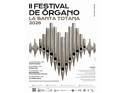 II FESTIVAL DE ÓRGANO LA SANTA TOTANA 2026. 7 DE NOVIEMBRE