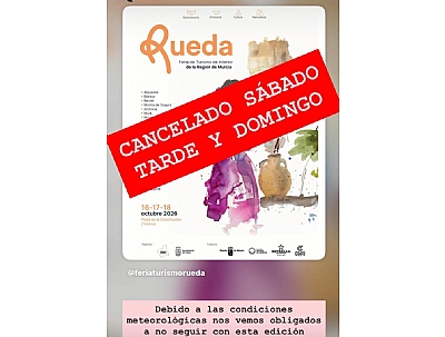 RUEDA 2026. FERIA DE TURISMO INTERIOR EN TOTANA. 18 DE OCTUBRE