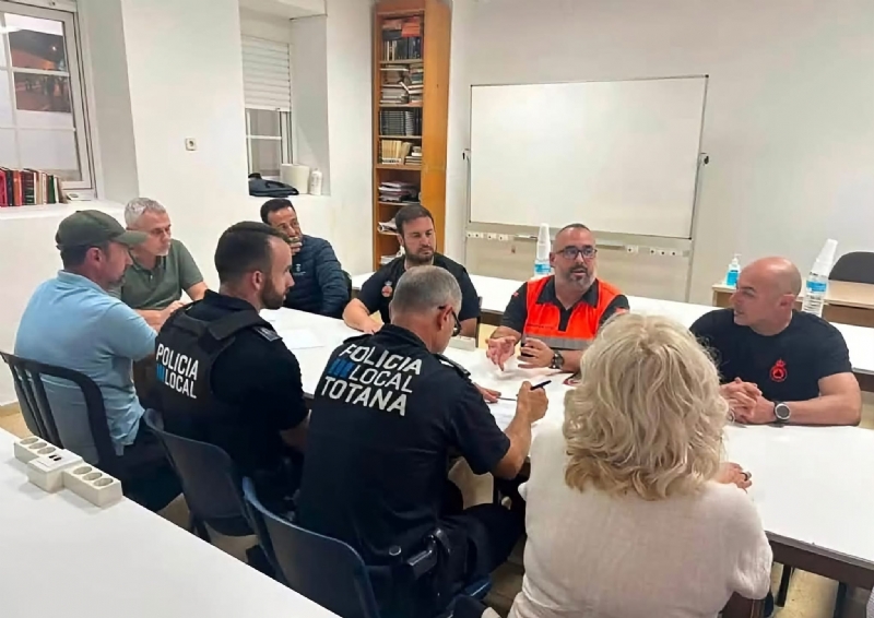 Se activa el Plan Territorial de Emergencias Municipal de Totana, en fase de Preemergencia, para el seguimiento del aviso naranja por fenómenos climatológicos adversos