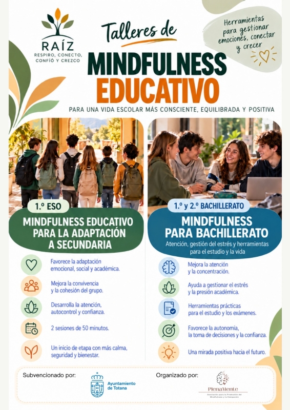 Arrancan en el IES Prado Mayor los talleres del programa RAÍZ para fomentar el bienestar emocional entre estudiantes de ESO y Bachillerato