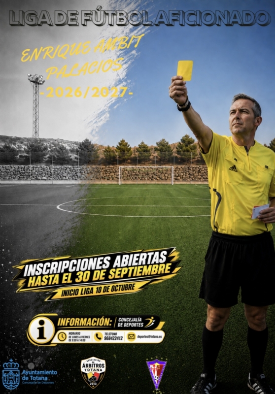La Concejalía de Deportes abre el plazo de inscripción para competir en la Liga de Fútbol Aficionado “Enrique Ambit Palacios” 2026/2027