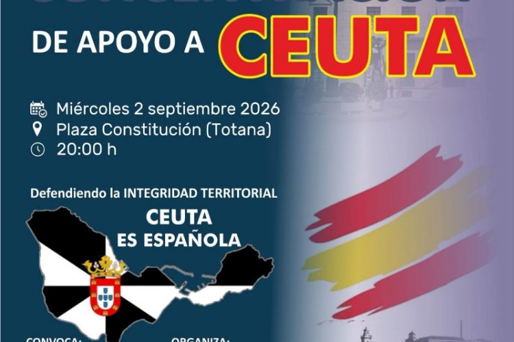 Totana se suma hoy (20.00 horas) a la convocatoria de concentración de la Federación Española de Municipios y Provincias (FEMP) en apoyo y solidaridad con Ceuta