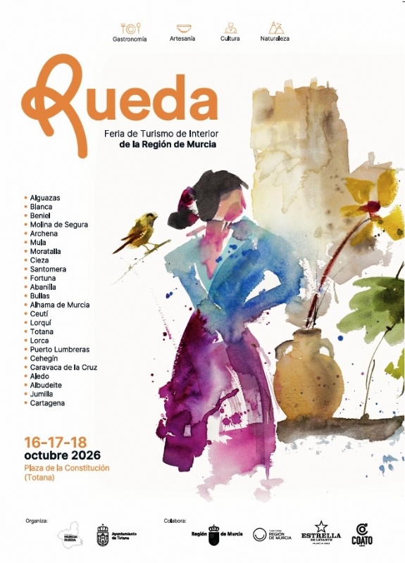 Totana reúne durante este fin de semana a 24 municipios en la Feria Rueda 2026 con gastronomía, artesanía y más de 50 experiencias